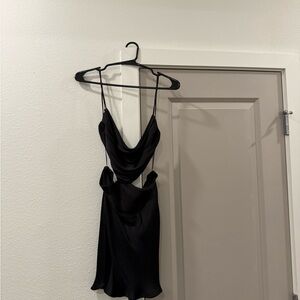 Zara Satin Black Dress